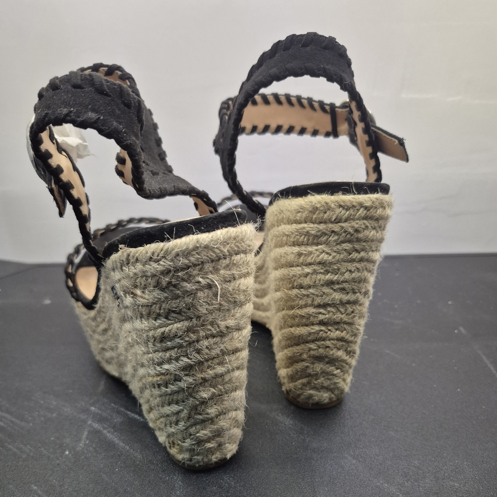 JustFab Black Wedge Sandals‎ - Picture 5 of 5